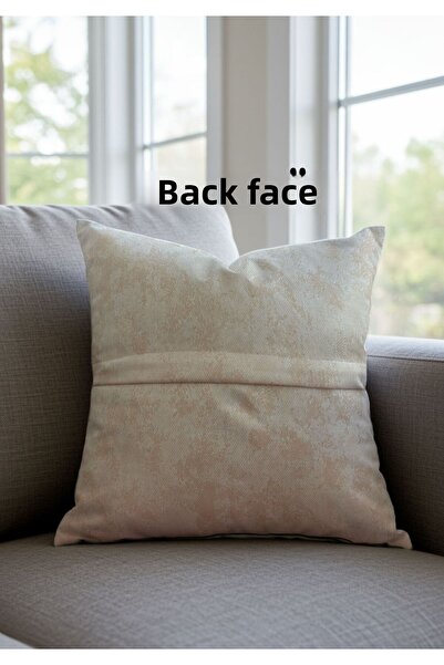 Sakallı Lyukasztó hímzésmintás digitális nyomtatott őszi témájú 2 részes párnahuzat narancssárga színben