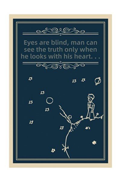 Hayat Poster Ρετρό Vintage Ξύλινη αφίσα Μικρού Πρίγκιπα