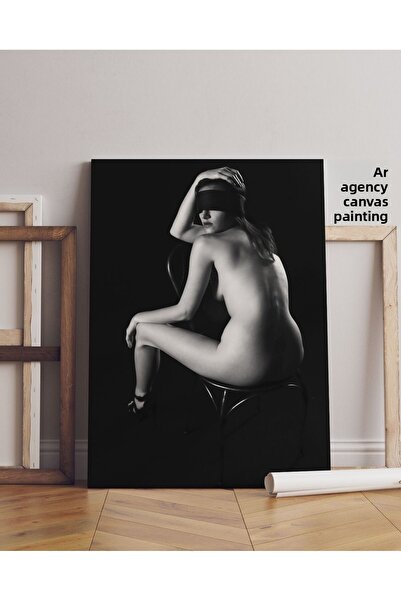 AR AJANS KANVAS TABLO Femeie cu ochii închiși 6 PICTURA decorativă pe pânză