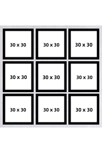 Araste Çerçeve & Dekorasyon إطار ثلاثي 30x30 (بدون ملصق) - Bos1025