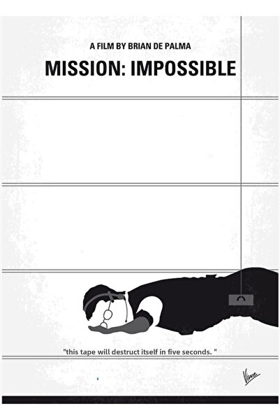 Universal No583- Poster decorativ din lemn cu tematică Mission Impossible