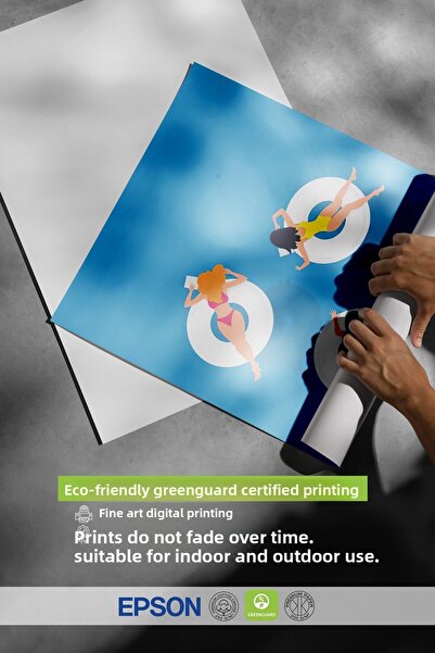 Postifull Wooden Framed Poster, Women's Party, Illustration, Blue Color Poster, Summer Selection 2025, No:109644