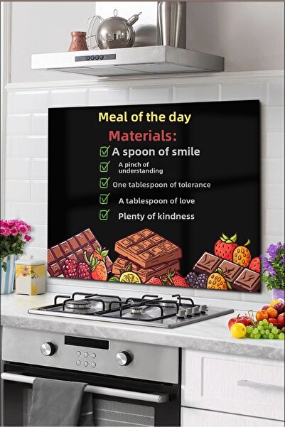 PRATİK DEKOR Disegno Protector pentru spate aragaz din sticla Blat Protector ...