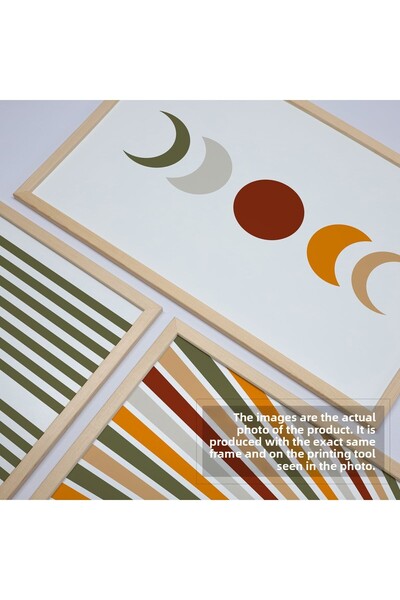 HOMEPACK Natural Wooden Framed 3-Piece Painting Set Hpn013