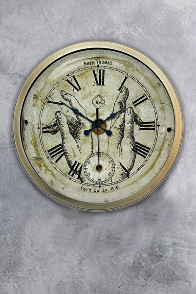 Kasva Concept هدية ساعة حائط معدنية عتيقة مقاس 40 سم من لندن