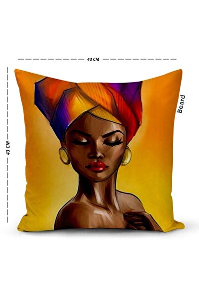 Sakallı غطاء وسادة مزخرف مطبوع ثلاثي الأبعاد للفتيات الصغيرات