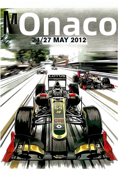 Universal Monaco: Grand Prix Automobile Race, imprimare publicitară, tablou, ...