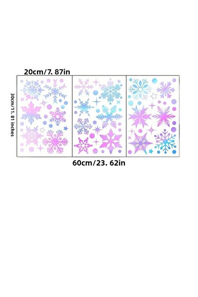 Major Selection Hologram Snowflake Sticker Set
