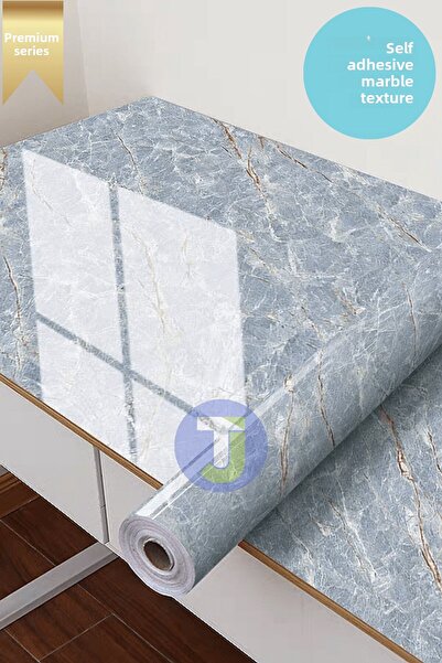 Technojet Self-Adhesive Marble Pattern Foil Kitchen Bathroom Countertop Wall Covering 60Cmx100Cm