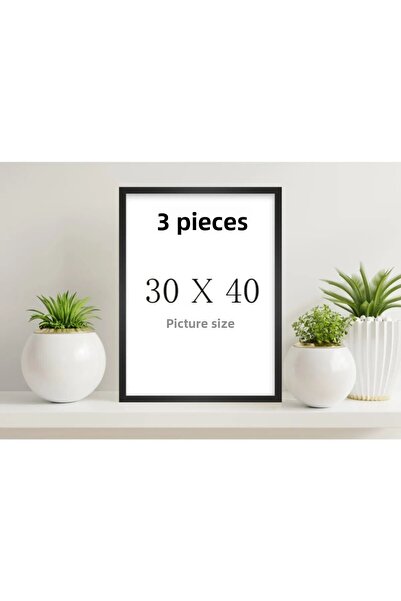 tablosetleri Μαύρο Χρώμα 30x40cm 3 Τεμάχια Κενά Κορνίζες