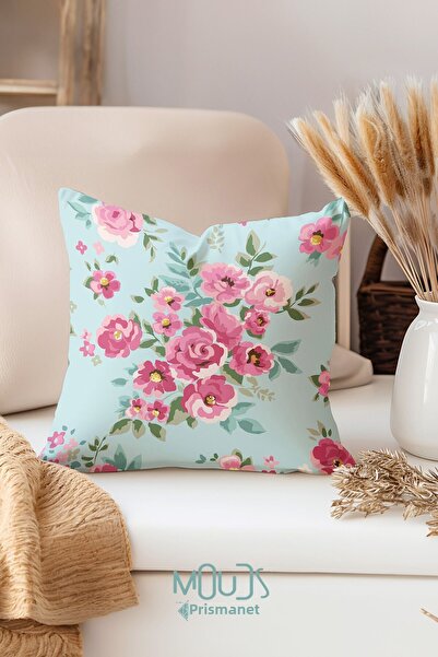 Moud's غطاء وسادة رمي فردي مطبوع على الوجهين بنمط مدام سبرينج