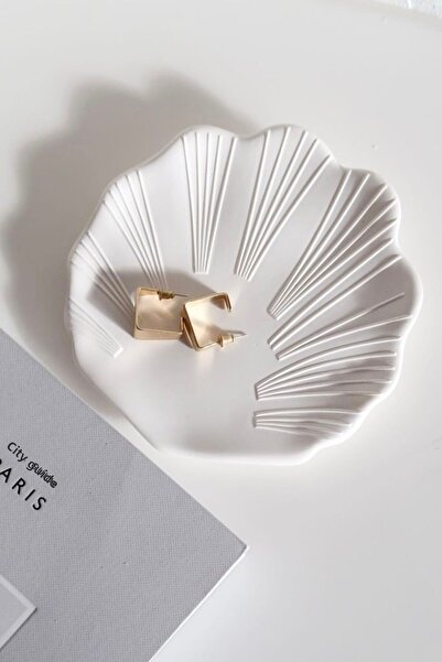 Mandalin Art Studio Διακοσμητικό Πιάτο Κοσμήματος σε σχήμα Κοχυλιού 13 εκ