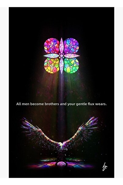 Universal Poster decorativ din lemn cu aripi Kod5067