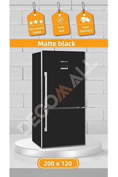 DECOMALL Folie neagră - Dulap de podea pentru produse frigorifice, placare cu...