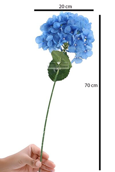 Yapay Çiçek Deposu Τεχνητό κλαδί ορτανσίας με κεφάλι συντριβάνι 70 εκ. Σκούρο μπλε