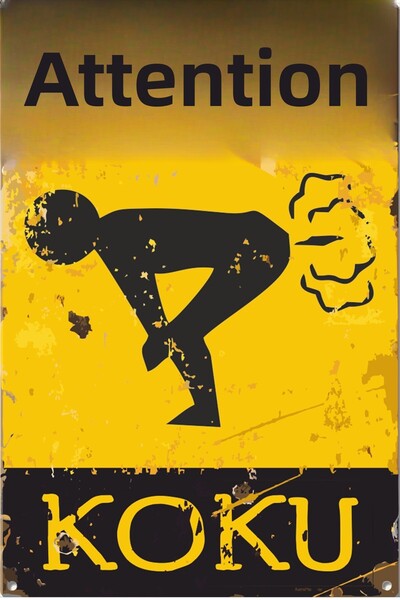 Hayat Poster Ρετρό ξύλινη αφίσα - Προσοχή Πινακίδα προειδοποίησης με οσμή μετ...