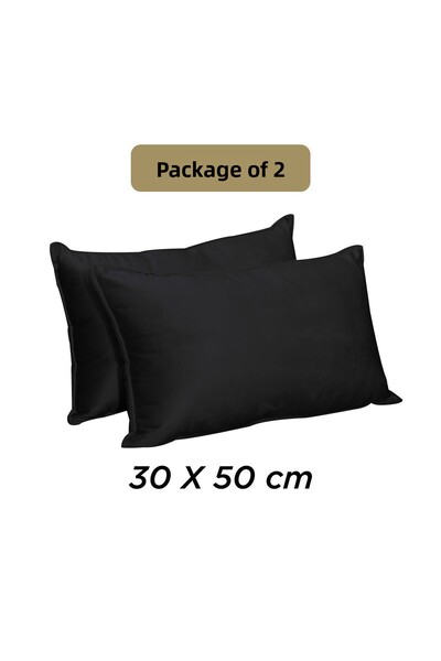 In House 2 Pieces Velvet Decorative Cushion Set Solid Design - 50x30 Cm