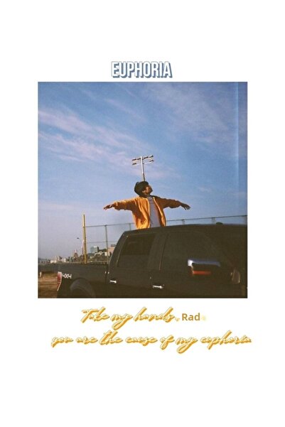 Universal Poster decorativ din lemn Euphoria Tablo Kod6134