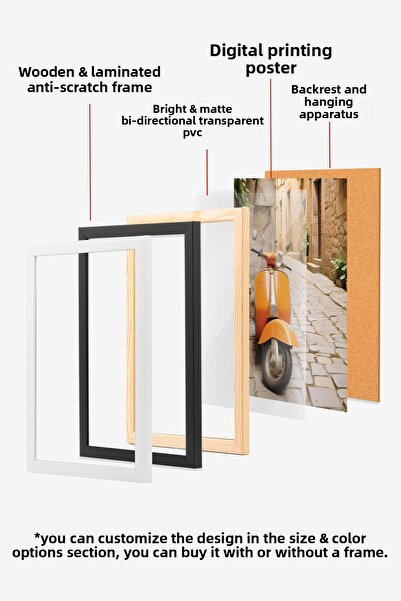 Postifull Картина с дървена рамка, коледна афиша, коледни украси, коледни чорапи Comfort Series NO:108625