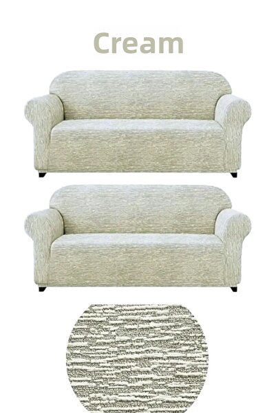 ELHOŞ 3+3 Husă de scaun țesută jacquard. elastic, flexibil, lavabil