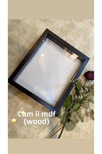 Sevcan sanat atölyesi 25x30x5 glazed flower frame memory memory box