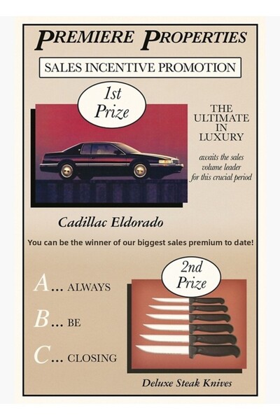 Universal Poster de vânzare Glengarry Glen Ross, tablou decorativ din lemn