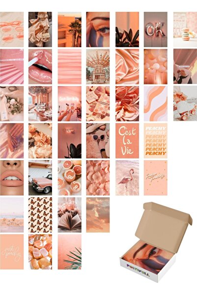 Postifull Σετ κολάζ αφίσας Dusty Pink Wall - 40 τεμαχίων, Αυτοκόλλητη πλάτη, ...