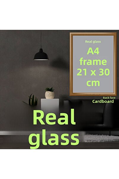 CreaWitch A4 Brown - Real Glass Diploma Document Certificate Photo Picture Frame