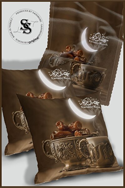 SasoHome Ramadan Kareem & Ramadan Mubarak & Eid Mubarak Decorative Throw Pillow Cover
