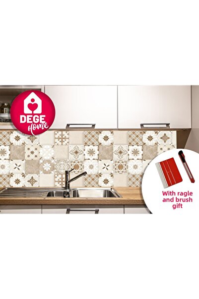 DEGE HOME Kitchen Countertop Foil, Tile Covering Foil No:3007