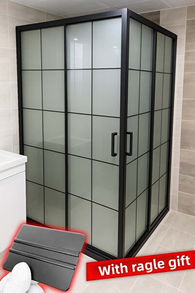 ÖzgürceSeç Folie de acoperire pentru sticlă mată pentru cabină de duș - Folie...