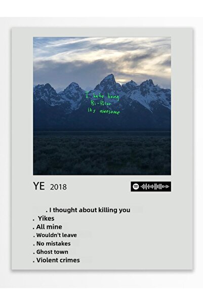 Postifull Αφίσα άλμπουμ Polaroid συμβατή με Spotify - Διακόσμηση τοίχου - Χαρ...