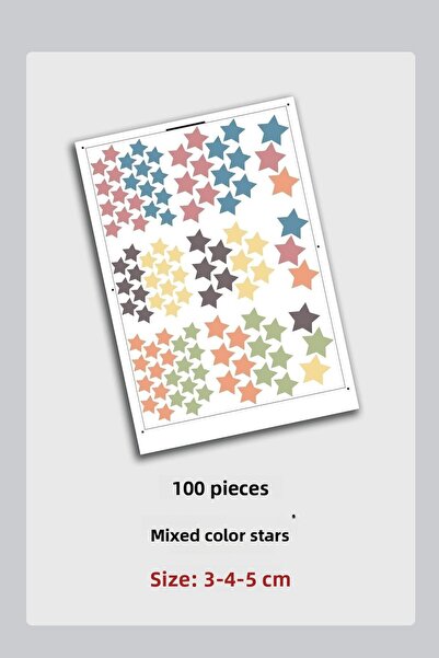 Generic Brand Wall Sticker 100 Pcs Colorful Stars Wall Sticker