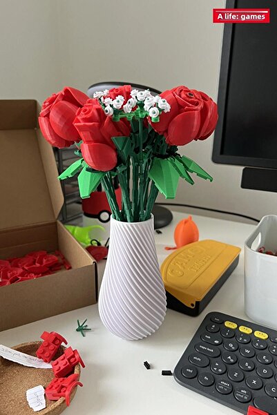 a life in games Vază decorativă modernă elegantă / mare – Design cu flori art...