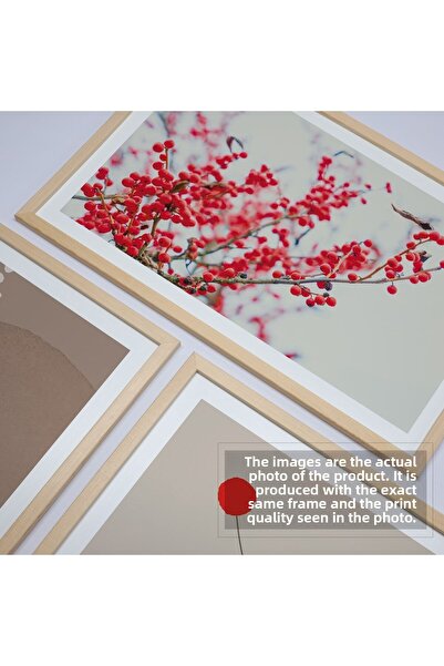 HOMEPACK Natural Wooden Framed 3-Piece Painting Set Hpn04