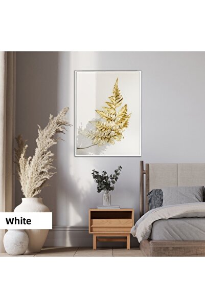 Harikabirev HARİKABİREV | Iarbă aurie strălucitoare | TABLA DE STICLA TEMPLATA CU CADRU, SIMPLE, VERTICALA