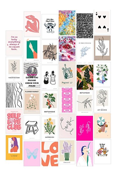 Postifull Σετ αφίσας Collage - 35 τεμάχια χωρίς πλαίσιο 10*15cm - με αυτοκόλλ...