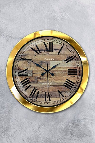 Kasva Concept هدية ساعة حائط معدنية ذهبية مقاس 36 سم