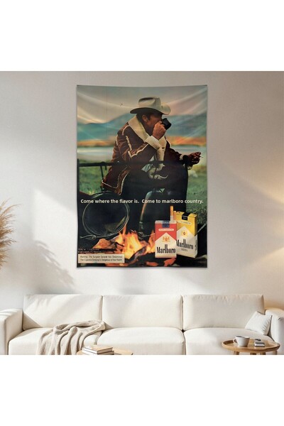 Geek Cultcha Old Advertising Wall Cloth Wall Tapestry First Quality Satin Fab...