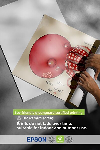 Postifull Unframed Poster, Japanese Octopus, Comfort Series Kitchen Wall Poster, No:108922