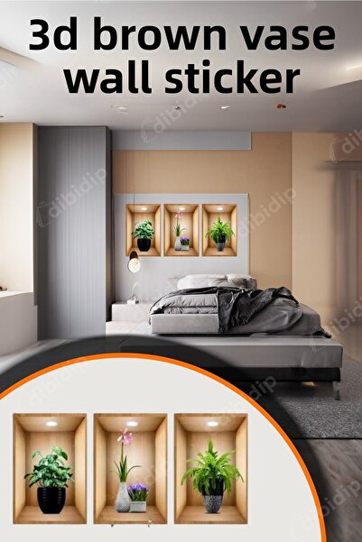 CMT 🖼️ AUTOCOLANT DE PERETE 3D VAS DE FLORI