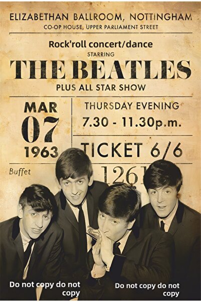 Hayat Poster the beatles john lennon muzică rock concert banner decor acasă p...