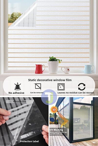 Technojet Μεμβράνη κάλυψης γυαλιού με στατικό παγωμένο σχέδιο για διακοσμητικό φύλλο γραφείου καμπίνας ντους 45cmx100cm