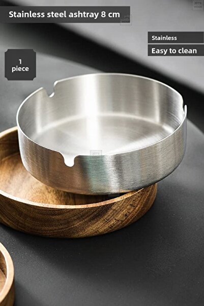 Jet's Home Τασάκι Μονό 8 εκ. Ανοξείδωτο Δίσκος Τέφρας Τασάκι τσιγάρων
