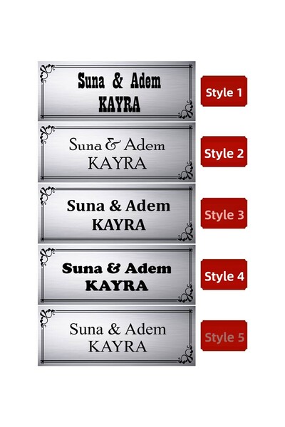 sıradışıhediyem Метална табелка за врата - самозалепващ се орнамент за врата ...