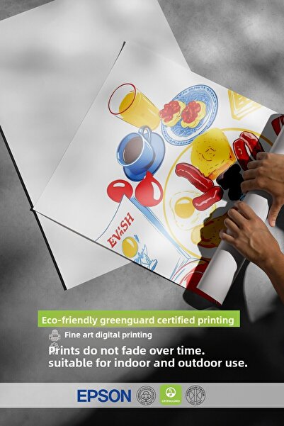 Postifull Unframed Poster, Just a Breakfast, Comfort Series Kitchen Wall Poster, No:109157