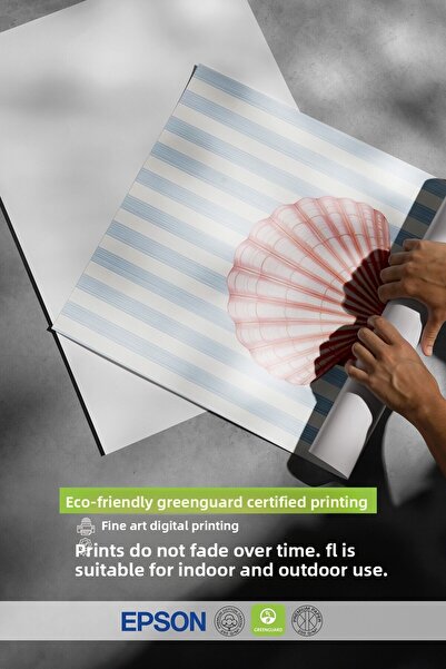 Postifull Black Framed Poster Painting, Pink Seashell, Illustration, Pink Color Poster, 2025 Summer Selection,