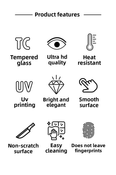 Rosyvien Silver Design Glass Stove Back Protector, Kitchen Built-In and Countertop Protection, Tempered and Rodage