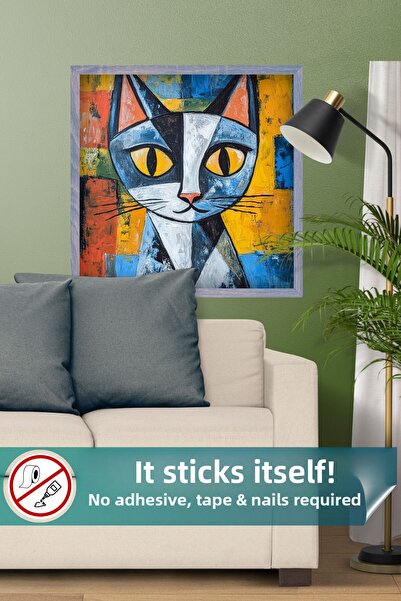Pi Papers Αφίσα γάτας υψηλής ευκρίνειας σε στυλ Picasso - Έξυπνη εκτύπωση και...