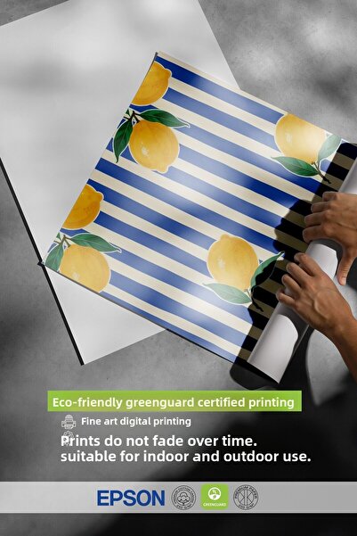 Postifull Frameless Wall Poster, Lemons, Illustration, Yellow Color Poster, 2025 Summer Selection, No:109540